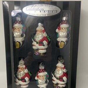 Santa Ornament Set - boxed set NOS